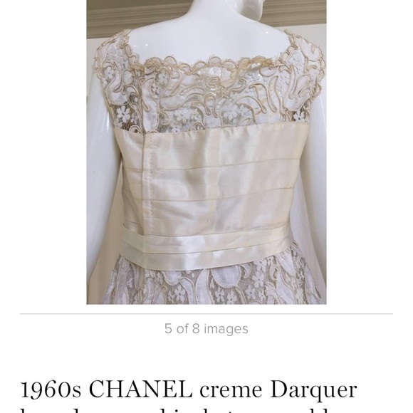 Pt 1 CHANEL 1960s 💯% authentic wedding dress - Picture 6 of 8